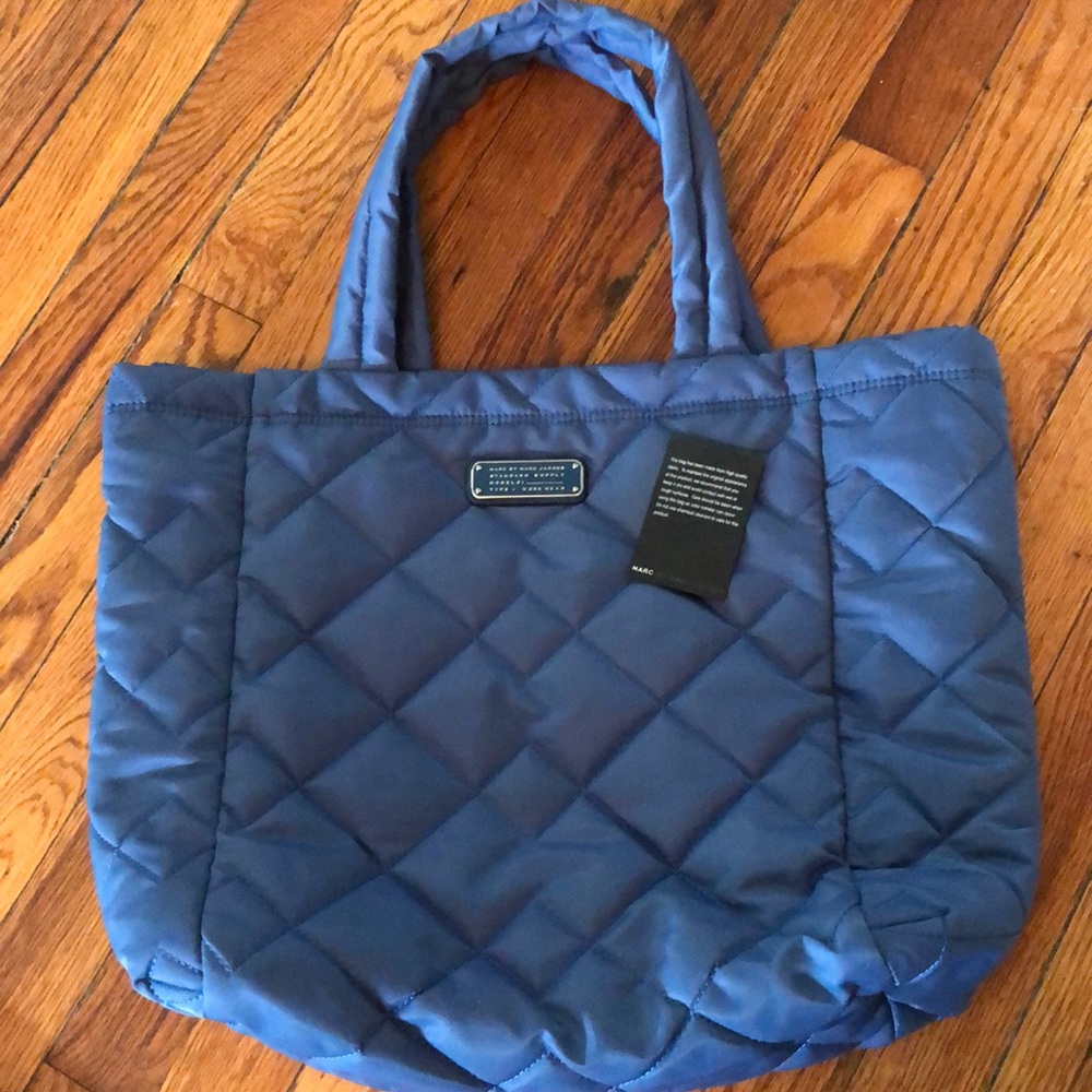 Marc Jacobs work wear blue nylon bag NWOT